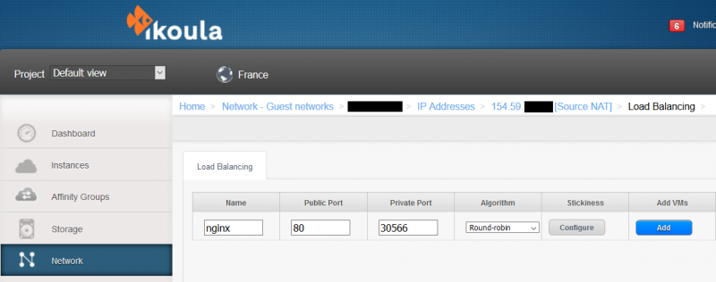 Instancia de Kubernetes