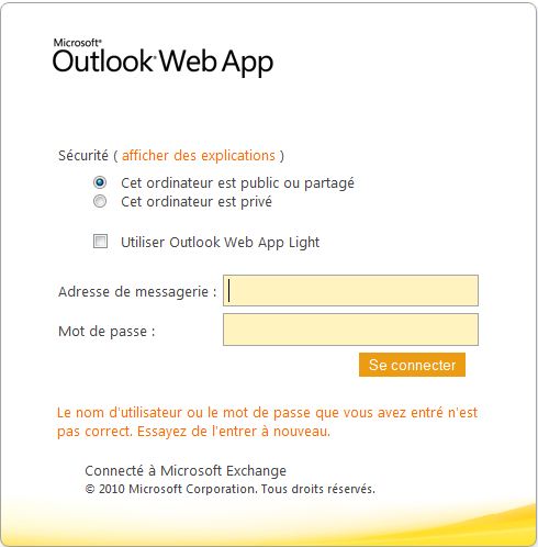 Acceso A La Interfaz De Outlook Web Access (webmail) - ES Ikoula Wiki