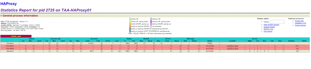 Statics Report HAProxy