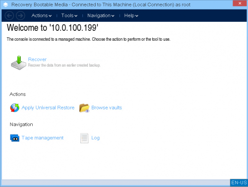 Démarage processus de restauration acronis true image